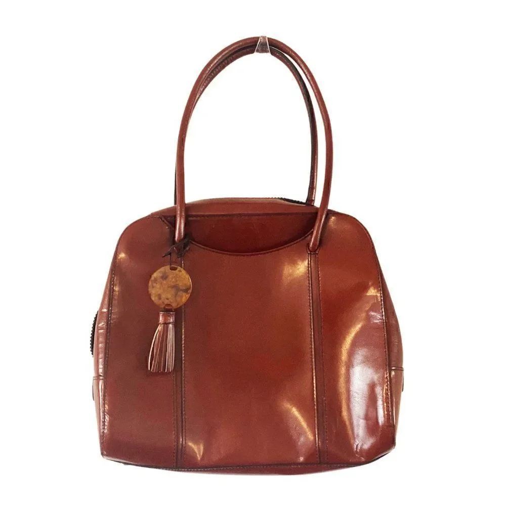 NWT The Original Hobo Bag Cognac Brown Vintage Style Tassel Charm